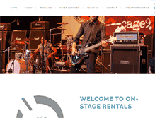 Tablet Screenshot of onstagerentals.com